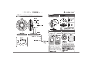 説明書 グリーンハウス GH-FANSWD-CB 扇風機