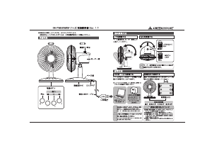 説明書 グリーンハウス GH-FANSWE-BK 扇風機