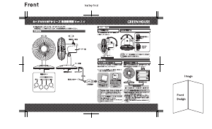 説明書 グリーンハウス GH-FANSWF-PN 扇風機