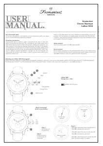 Bruksanvisning Fromanteel Amsterdam Chrono Armbandsur