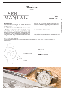 Bruksanvisning Fromanteel Globetrotter GMT Armbandsur