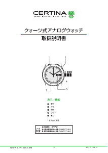 説明書 Certina Aqua C032851 DS Action 時計