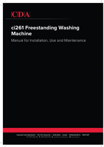 Manual CDA CI261 Washing Machine
