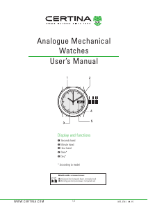 Handleiding Certina Urban C035407 DS Caimano Powermatic 80 Horloge