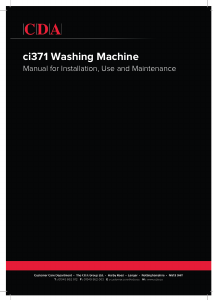 Handleiding CDA CI371 Wasmachine