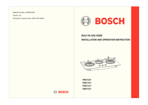 Manual Bosch PBD7231SG Hob