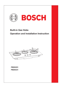 Manual Bosch PBD9331SG Hob