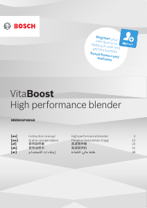 Bruksanvisning Bosch MMBH6P6BGB VitaBoost Blender