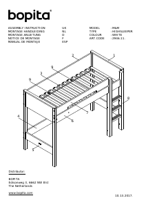 Manual Bopita Seppe Estrutura de cama alta