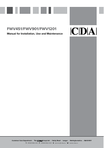 Bruksanvisning CDA FWV901 Vinkyl