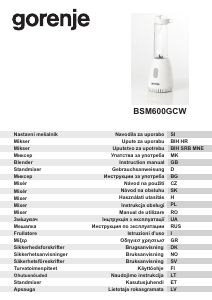 Manual Gorenje BSM600GCW Blender
