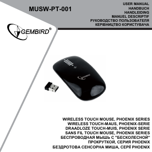 Priručnik Gembird MUSW-PT-001 Miš