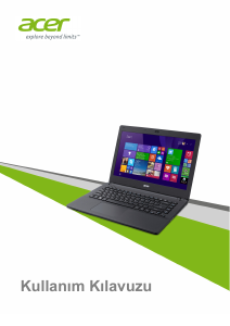 Kullanım kılavuzu Acer Extensa 2408 Dizüstü bilgisayar