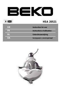 Посібник BEKO HSA 20521 Морозильна камера