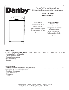 Mode d’emploi Danby DDW1809W-1 Lave-vaisselle