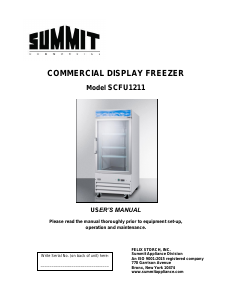 Manual Summit SCFU1211 Freezer