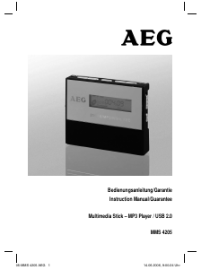 Handleiding AEG MMS 4205 Mp3 speler