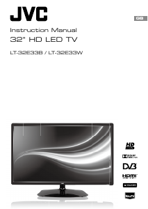 Manual JVC LT-32E33B LED Television