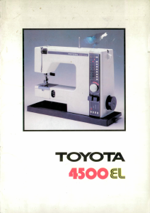 Handleiding Toyota 4500 EL Naaimachine