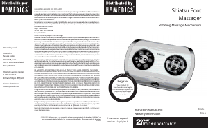 Manual de uso Homedics FM-S Therapist Select Masajeador