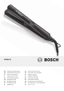 Руководство Bosch PHS2112 Выпрямитель волос