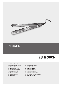 Kullanım kılavuzu Bosch PHS5190 Saç düzleştirici