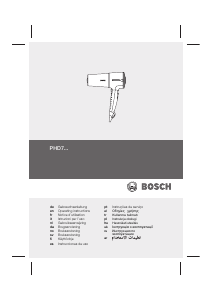 Bruksanvisning Bosch PHD7960 Hårtørker