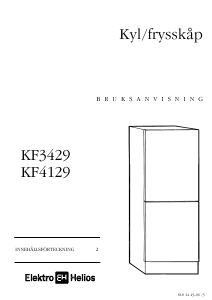 Bruksanvisning ElektroHelios KF3429 Kyl-frys