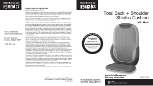 Manual de uso Homedics MCS-510H Masajeador