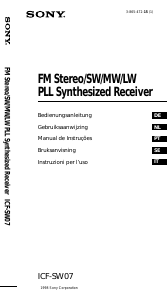 Manuale Sony ICF-SW07 Radio