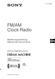 Bedienungsanleitung Sony ICF-CL75iP Uhrenradio
