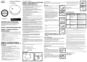 Manual Homedics HUM-CM10 Humidifier
