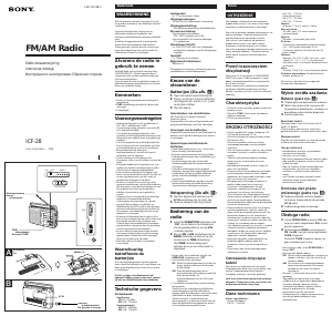 Handleiding Sony ICF-28 Radio