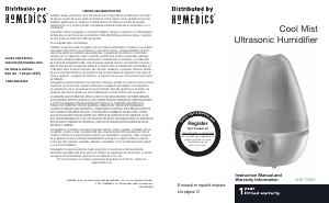 Manual Homedics UHE-CM25 Humidifier