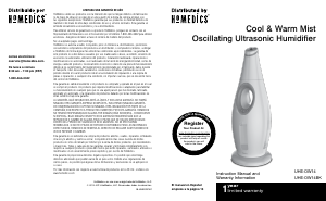 Manual Homedics UHE-OW14 Humidifier