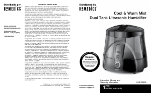 Manual Homedics UHE-WM65 Humidifier