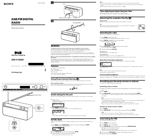 Handleiding Sony XDR-S10DAB Radio