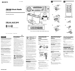 Bruksanvisning Sony ICF-C1iP Klockradio