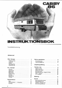 Bruksanvisning Cabby (1986) Husvagn