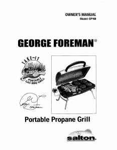 Handleiding George Foreman GP160 Barbecue