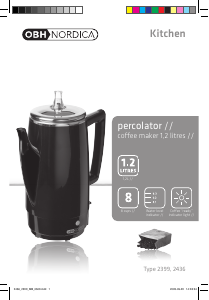 Bruksanvisning OBH Nordica Percolator Compact Kaffebryggare