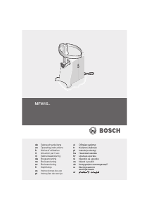 Kullanım kılavuzu Bosch MFW1550 Kıyma makinesi