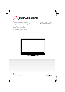 Mode d’emploi Schaub Lorenz 22LE-5500CT Téléviseur LED
