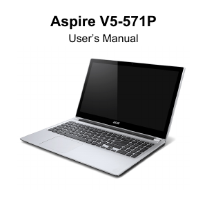 Mode d’emploi Acer Aspire V5-531PG Ordinateur portable