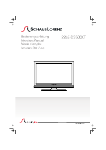Mode d’emploi Schaub Lorenz 22LE-D5500CT Téléviseur LED