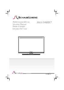 Manual Schaub Lorenz 26LE-D4800CT LED Television