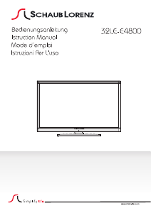 Manuale Schaub Lorenz 32LE-E4800 LED televisore