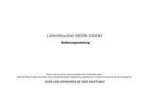 Bedienungsanleitung Midea MDDN-10DEN3 Luftentfeuchter