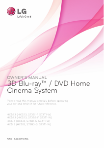 Handleiding LG HX523 Home cinema set