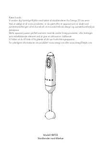 Brugsanvisning Smeg HBF02CREU Stavblender